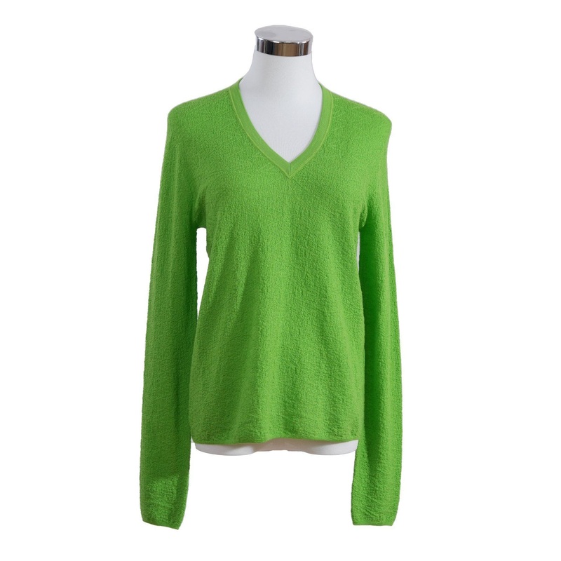 Womens Non-Itchy 188g Merino Wool Neon Green Long Sleeve V-Neck Pullover Sweater – Pullover Sweater and Womens Sweater price