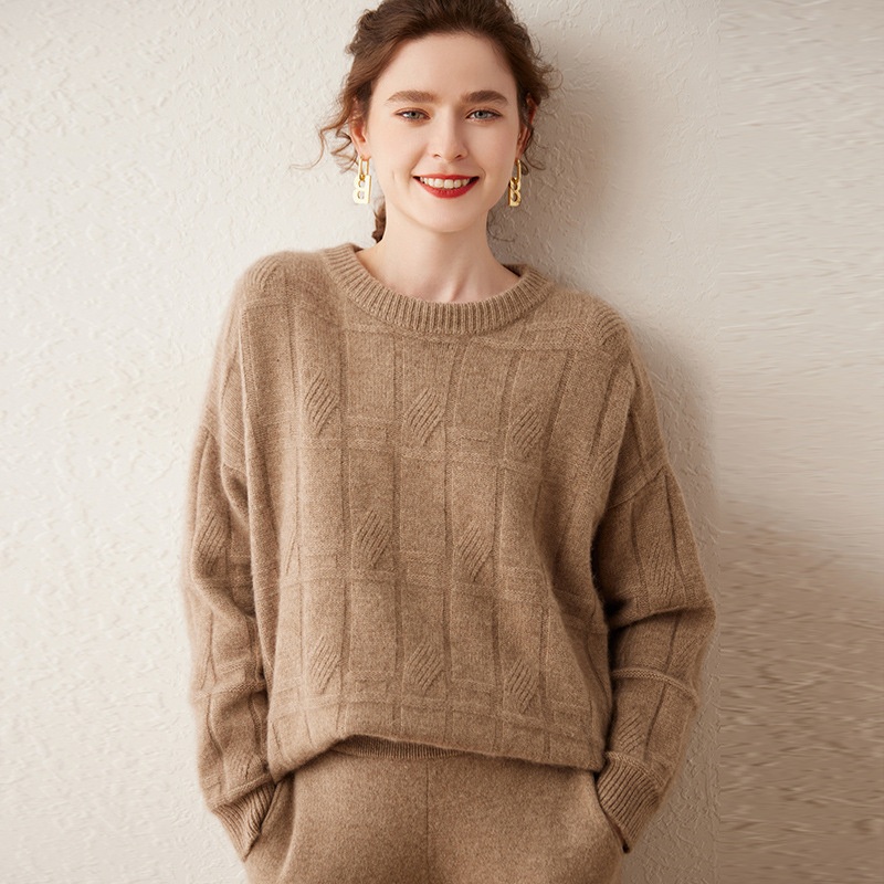 Cashmere Thickened Loose Casual Slim Autumn and Winter Knit Sweater for Women – Everyday Clothing and Ladys Garments price