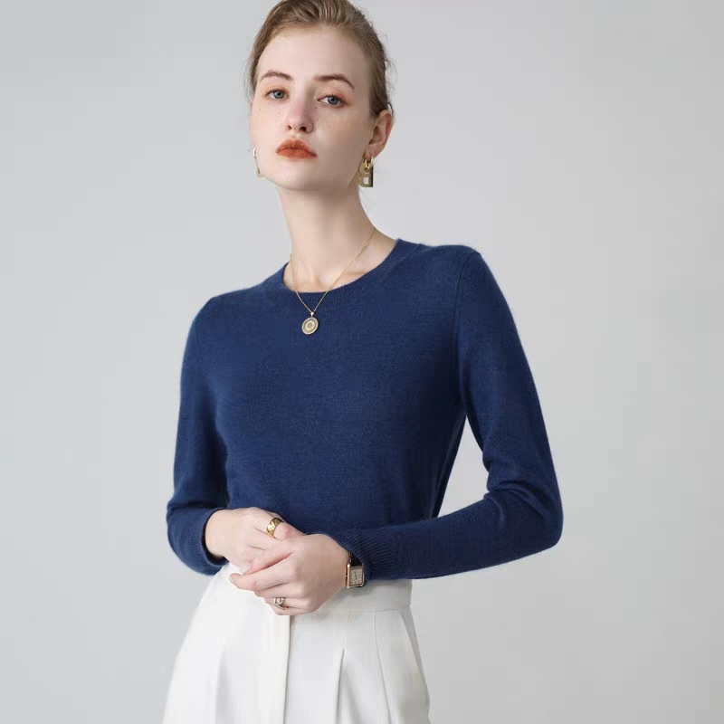 China Clothing Factories French Style Basic Long Sleeve Women Knit Sweater – Women Sweater and Turtleneck Women Sweater price