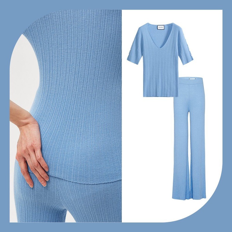 Textile New Fashion 100% Wool Elastane Multi Color Seamless Tubular Ribbed Knit Tube Fabric – Cashmere Sweater and Cashmere Sweaters for Woman price