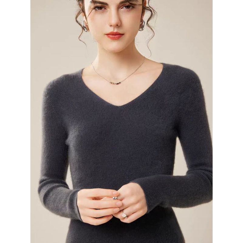 V-Neck Regular Fit Pullover Sweater Women Outerwear Long-Sleeved Knitted Sweater – Women Sweater and Turtleneck Women Sweater price