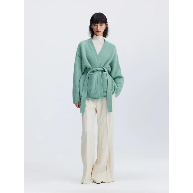 Winter Luxury Sweater Solid Casual Knitwear Women Wool Knitted Sweaters Coat with Belt – Sweater and Womens Pullover Sweater price|Founded in 1997,Layois a comprehensive group company integrating the import and export business, trade, inves