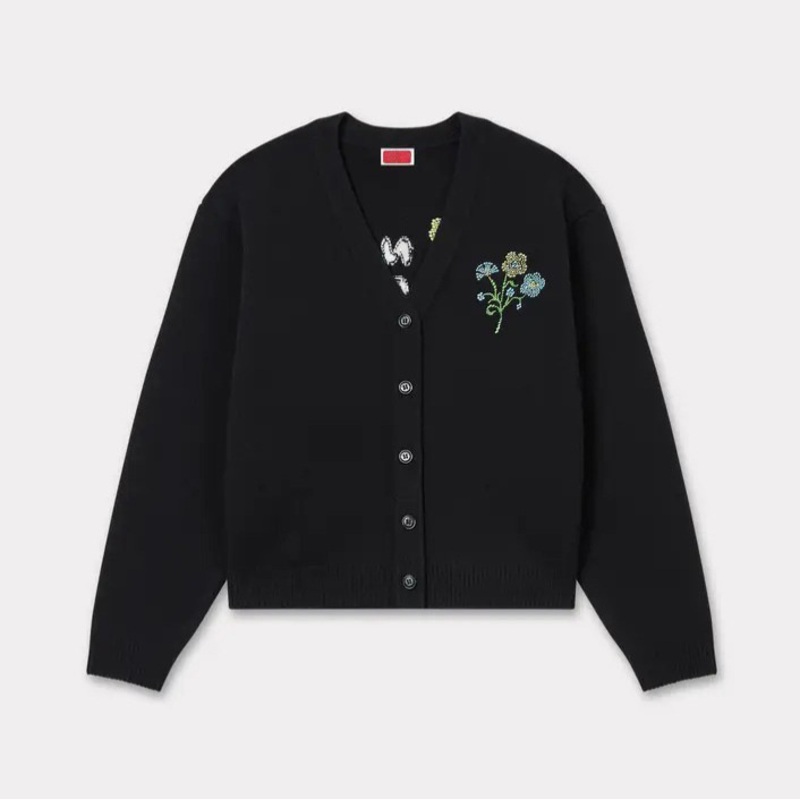 Women Casual Flower Embroidery Long Sleeve Knitted Jacquard Cardigan Sweater – Jacquard Sweater and Jacquard Cardigan Sweater price