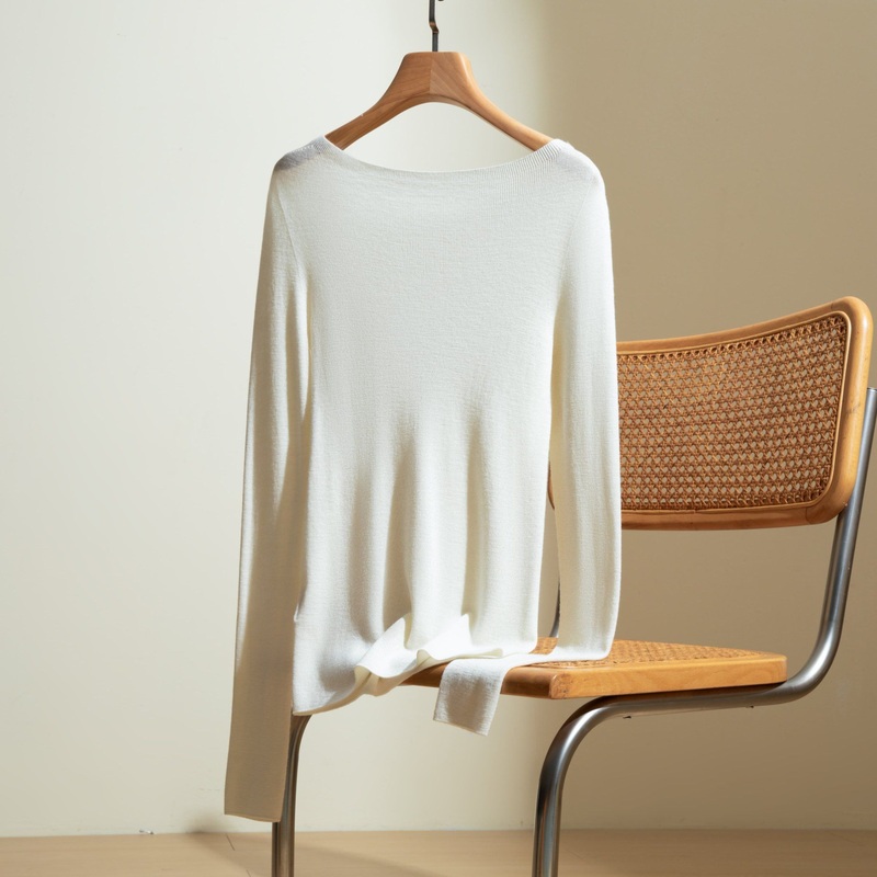 Womens Low Roundneck Pullover Base Layer Thin Sweater – Wool Sweater and Womens Sweater price