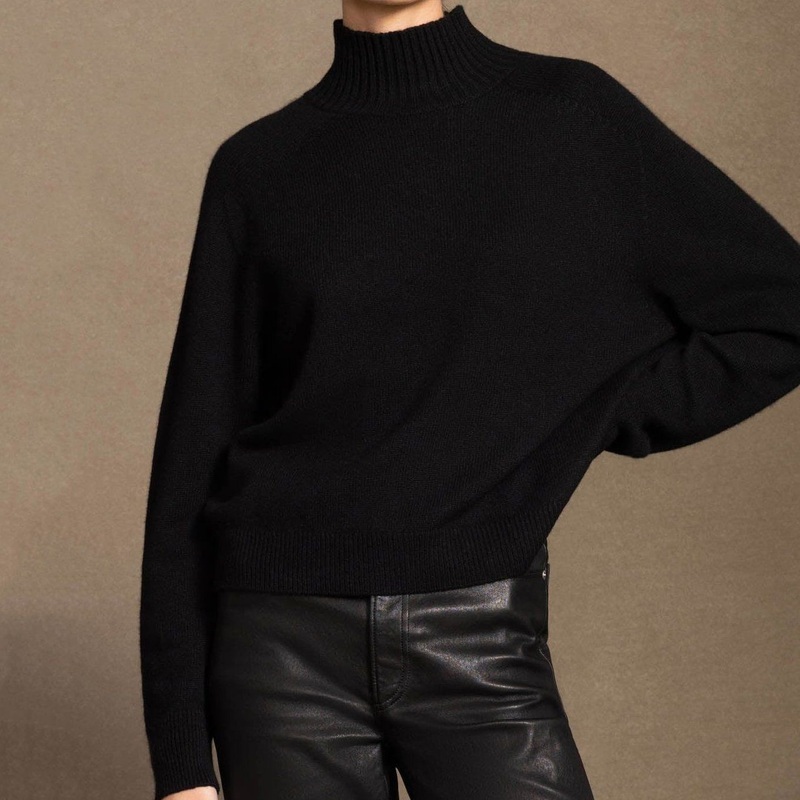 100%-Cashmere Knitted Womens-Fashion Rib High-Neck Raglan-Sleeve Ladies Winter Pullover Jumper Sweater – Sweater and Cashmere price