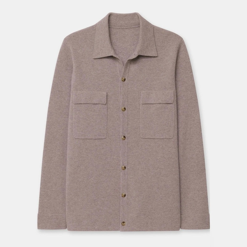 Autumn Winter Collection Arrived Double Pocket Cashmere Mens Shirt Jacket – Sweater and Cashmere price