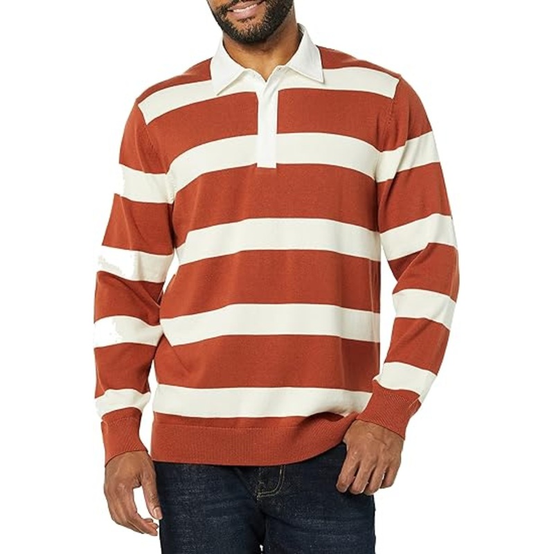 Long Sleeve Men Knitted Pullover Sweater Mens Rugby Sweater – Men Sweater and Casual Pullover Sweater price