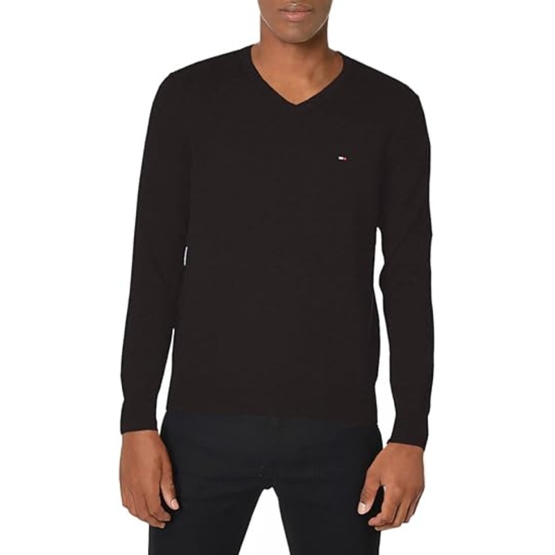 Men Long Sleeve Cotton V-Neck Pullover Sweater – Men V Neck Sweater and Men Pullover Sweater price