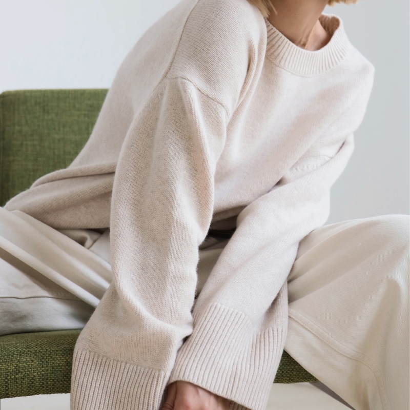 Relaxed-Fit Round-Neck Pullover Sweater – Loose-Fitting Viscose for Adults, Viscose Knit Sweater for Women, No MOQ – Relaxed-Fit Sweater and Loose-Fitting Sweater price