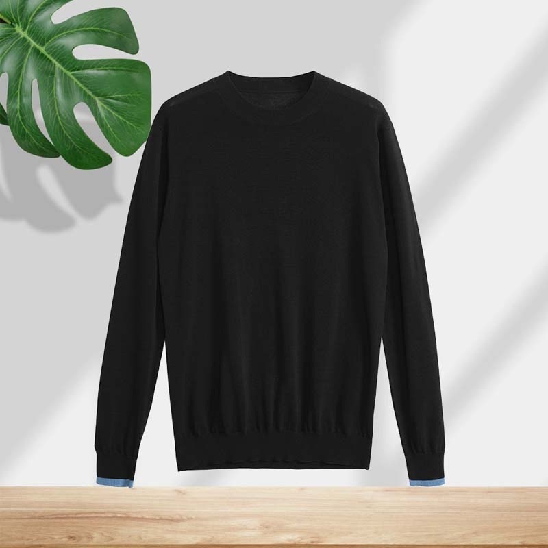 Wholesale Manufacturer Mens 100% Cashmere Wool Crew Neck Pullover Sweater Breathable Anti-Pilling Winter Casual Knitwear Luxury – Pullover Sweater and Cashmere Sweater price