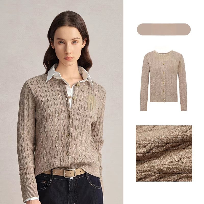Women Classic Braid Cable Knit Cardigan Sweater for Women – Women Cable Cardigan Sweater and Round Neck Cardigan Sweater price