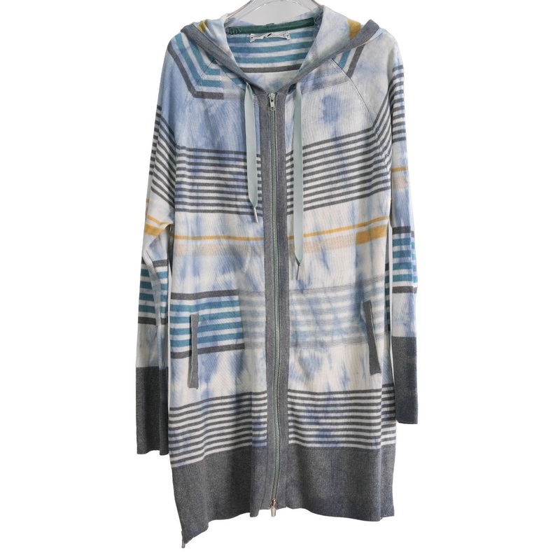 Womens Long Pure Cotton Blue Striped Cardigan for Autumn 460g – Cardigan Sweater and Womens Sweater price