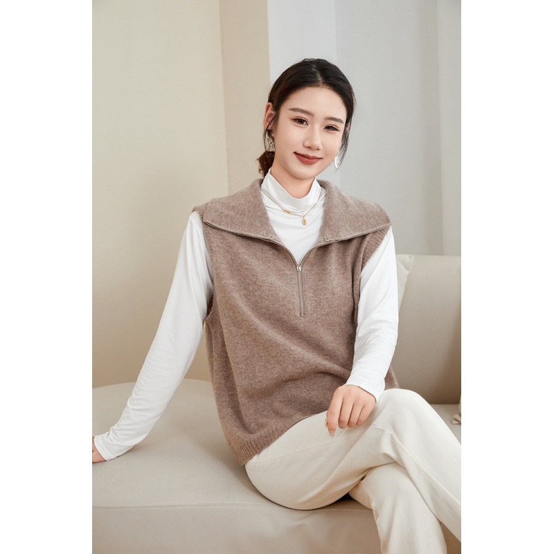 Womens Oatmeal Color 100% Premium Wool Sweater Vest Basic Winter Collection – Wool Sweater and Womens Sweater price