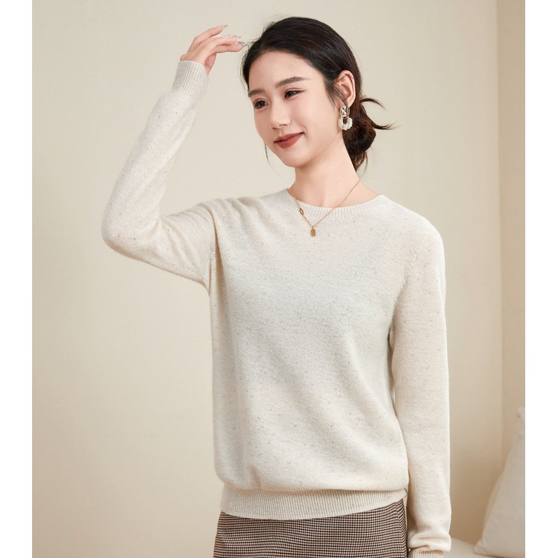 Womens Roundneck Jumper Ultra Soft Sweater – Premium 91% Wool and 9% Lurex – Wool Sweater and Womens Sweater price