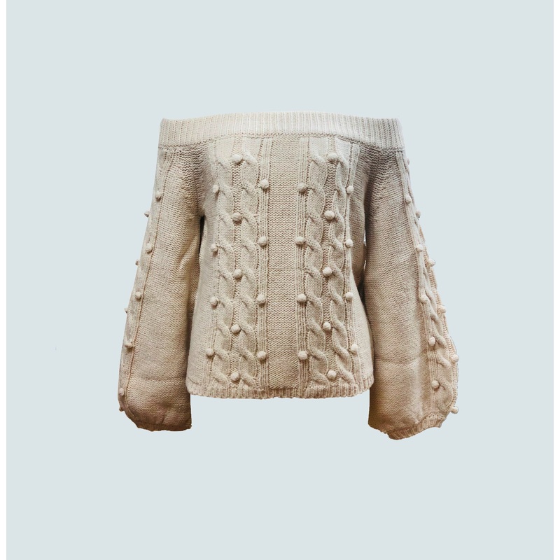 Alpaca Blend Bubble Chunky Knit off Shoulder Pullover for Women – Alpaca Blend Pullover and off Shoulder Pullover price