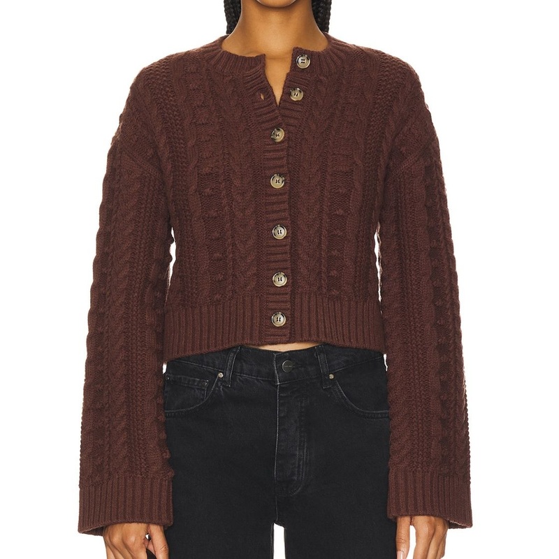 Cozy Button-up Braided Pattern Cardigan Sweater for Ladies – Button Cardigan Women Sweater and Braided Pattern Cardigan price
