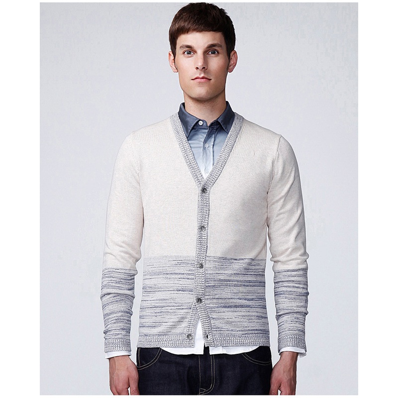 Custom Design V Neck Striped Man Sweater Cardigan – Men Sweater and Striped Sweater price