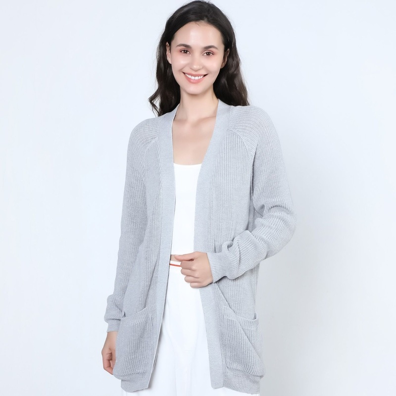 Pima Cotton & Cashmere Blends Open Front Pointelle Ladies Cardigan – Sweater and Cashmere price