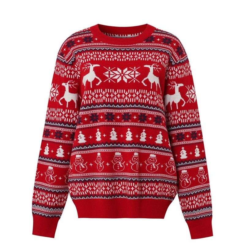 Vibrant Holiday Design Jacquard Pullover Knit Christmas Men Sweater – Christmas Sweater and Christmas Mens Sweater price