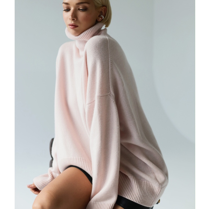 Viscose Turtleneck Knit Sweater, Women&rsquor; S Oversized Loose Fit Winter Wear, Loose Fit Long Sleeve Knit for Fall, No MOQ – Womens Turtleneck Sweater and Oversized Turtleneck Knit price