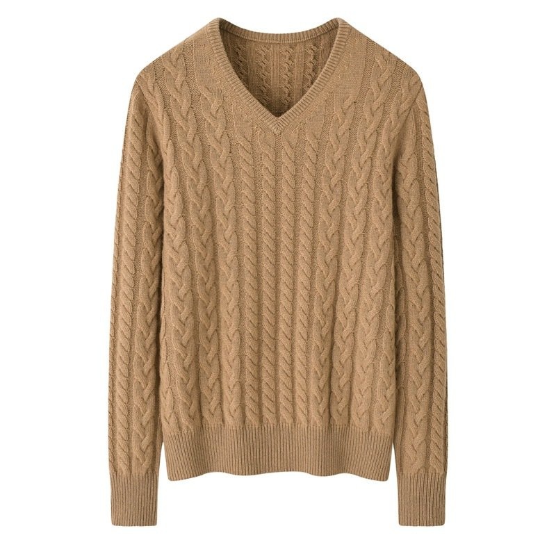 2025 New-Arrival 100% Extrafine Merino-Wool Mens Fashion Cable Knit Pullover Sweater – Sweater and Men Sweater price
