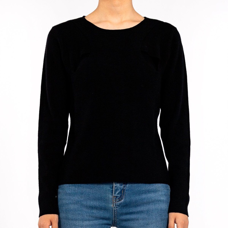 Black Casual Slim Cutout Knit Lightweight Pullover Sweater for Women – Womens Sweaters Dressy and Knitwear price