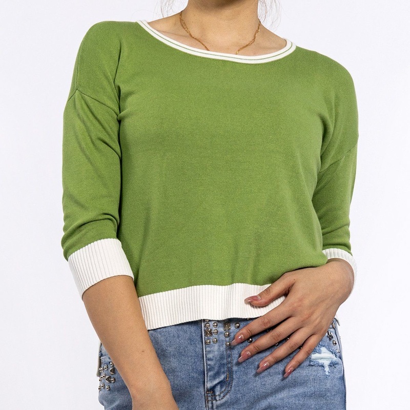 Classic Round Neck Casual Knit Top Light Weight Pullover Sweaters for Women – Women Sweater and Pullover Sweater price