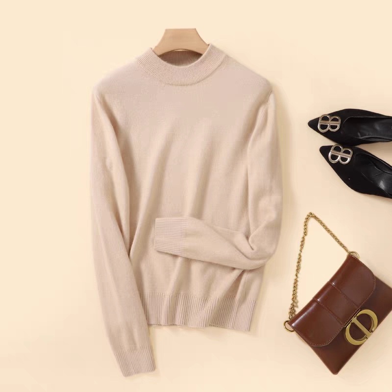 Factory OEM Supply Fresh Lady S Sweater 100% Cashmere Knitted Sweater Knitwear Sweater Round Neck Sweater Sleeved Sweater – Women Sweater High Neck and High Neck Women Sweater price