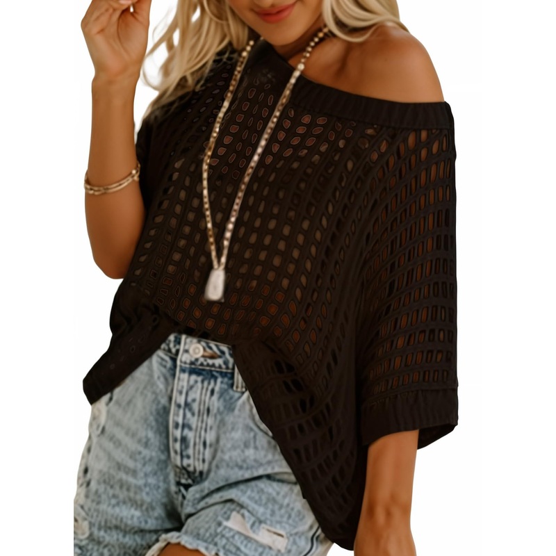 Wholesale Price Casual Crochet Hollow out Knitted Sweater – Sweater and Womens Sweaters price