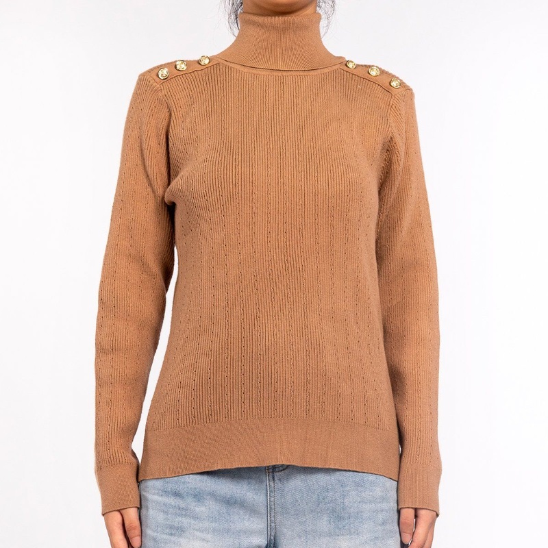 Winter High Neck Long Sleeve Shrug Knit Ribbed Pullover Sweater for Women – Fall Clothes for Women and Pullover Sweaters price
