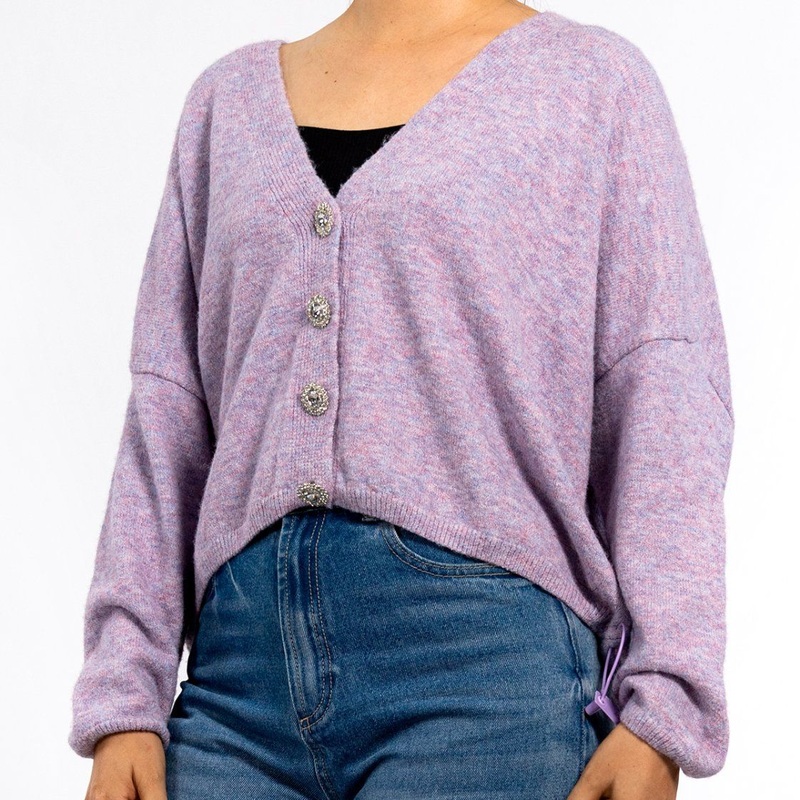Winter Knitted V-Neck Soft Yarn Diamond Buttons Long-Sleeved Batshirt Rainbow Cardigan Women Tops – Women Cardigan and Knitting Cardigan price