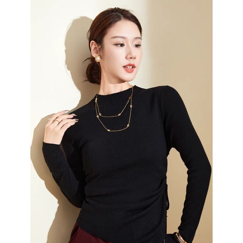 Womens Figure-Hugging Side-Adjustable Thermal Top Base Layer – Wool Sweater and Womens Sweater price