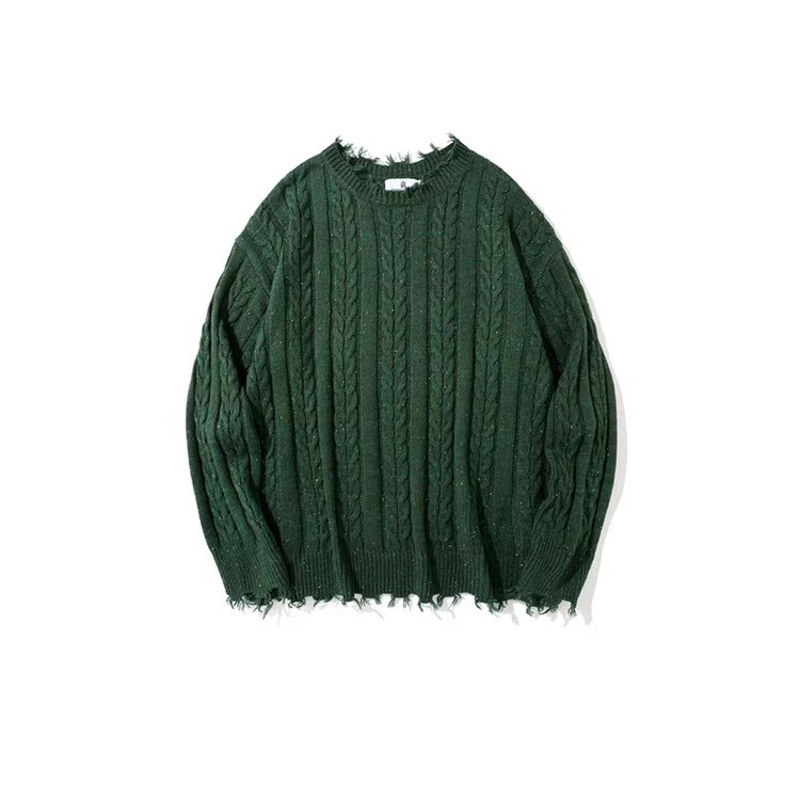 China Factory Men Jacquard Twisted Flower Braided Pullover Knitwear Sweater – Pullover Sweater and Men Sweater price