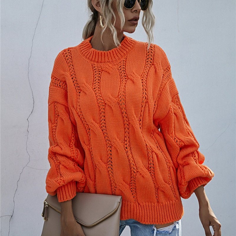 Custom Hollow out Knitwear Ladies Knit Jacquard Women Pullover Sweater – Pullover Sweater and Womens Sweater price|<span style="color:black;"><span><span><span>Color: