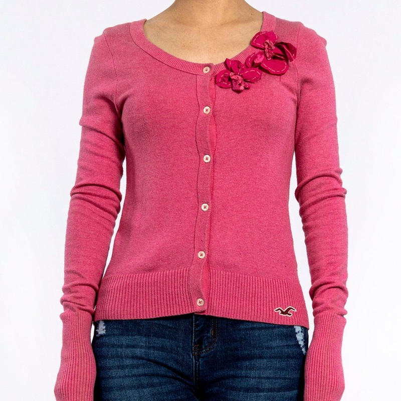 Three-Dimensional Handmade Flowers Long Sleeve Round Neck Sweater Red Cardigan for Women – Women Sweater and Knitted Sweater price