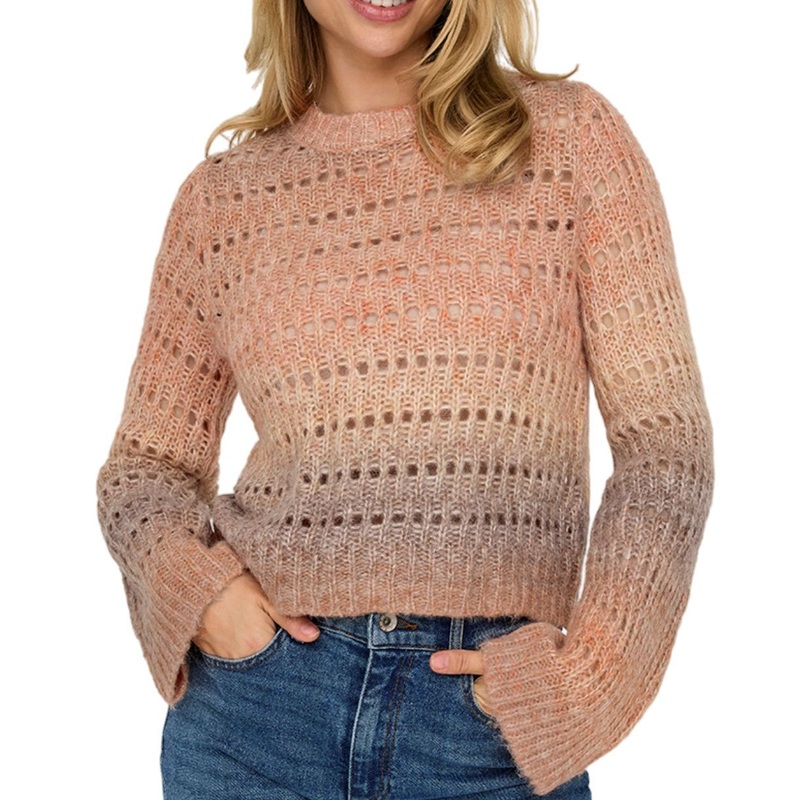 Vibrant Multi-Color Knit Crop Sweater for Womens Fashion – Lightweight Open-Knit Sweater and Multi-Color Knitwear price
