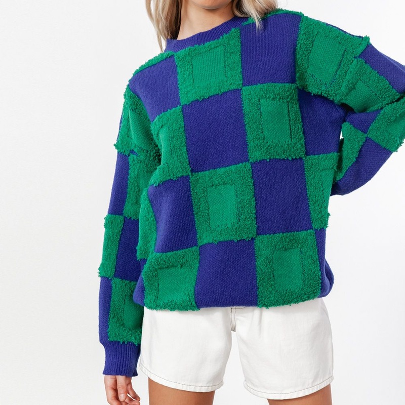 Wholesale Color Matching Round Neck Long Sleeved Pullover Apparel – Women Sweater and Apparel price|<span style="color:|222222;"><span style="display:inline !important;text-align:left;">By DHL / FedEx / UPS / TNT / By Air / By Sea