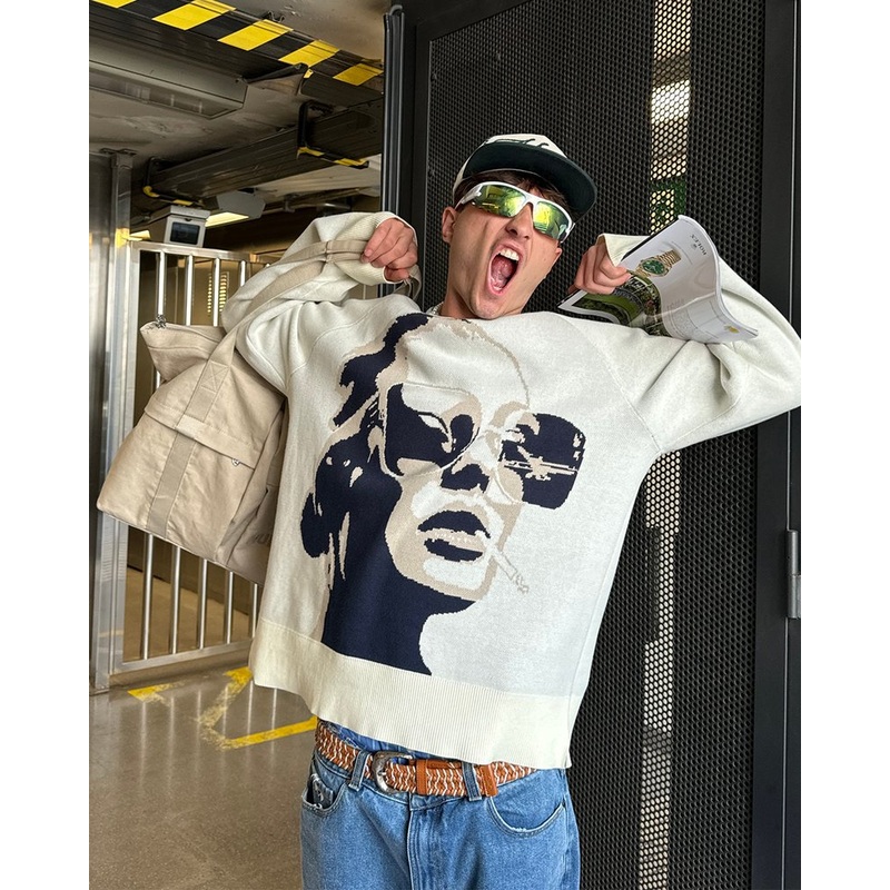 Winter High Quality Custom Logo 100% Cotton Jacquard Pattern Oversized Long Sleeve Round Neck Plus Size Knitted Mens Sweater – Round Neck Sweater and Jacquard Knit Sweater price|<span><span><span><span><span><span><span><span><span><span><span><span><s