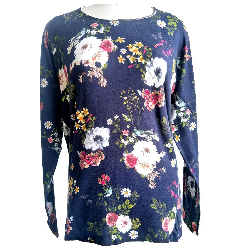 Womens Classic Floral Pattern Crewneck Sweater New Style for Spring – Sweater and Ladies Sweater price