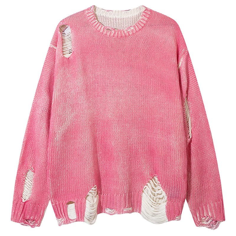 2025 New Design Printed Scratched Unique Unisex Pullover Lazy Style Sweater for Spring and Fall – Knit Sweater and Unisex Sweater price
