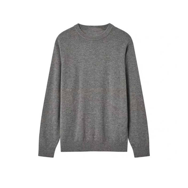 Classic Grey Mens Knitted Pullover Single Knit Casual Crewneck Long Sleeve Sweater – Sweater and Men Sweater price