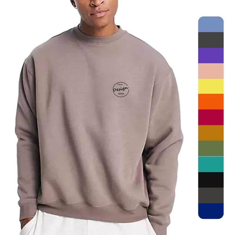 High Quality Puff Printing Training Sportwear Custom Wholesale Solid Color 100%Cotton Fleece Crewneck Sweatshirt Men – Crewneck Sweatshirt Men and Custom Sweatshirt price