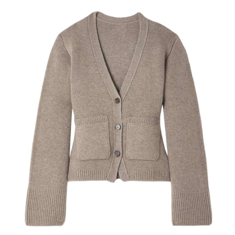 Luxurious Brown Cashmere Cardigan Sweater with Stylish Buttons for Women – Cardigan Women Sweater and Cashmere Knit Cardigan Sweater price
