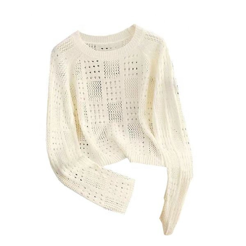 Stylish Hollowed-out Long-Sleeved Sweater for Womens Fall Wardrobe – Women Dress and Hollowed-out Sweater price