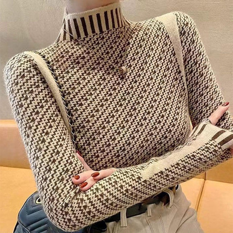 Trendy Slim-Fit High Neck Knitted Pullover for Women – Pullover and Trendy Pullover price