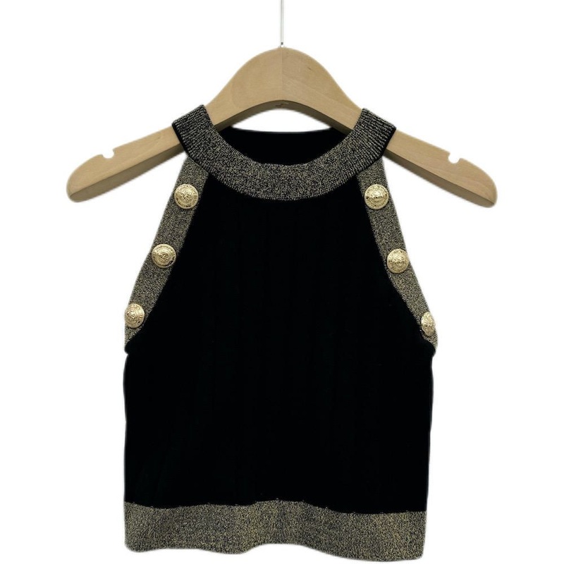 Vintage Style Luxury Slim Tight Womens Sweater Luxury Knitted Fancy Buttons Top – Top and Ladies Top price