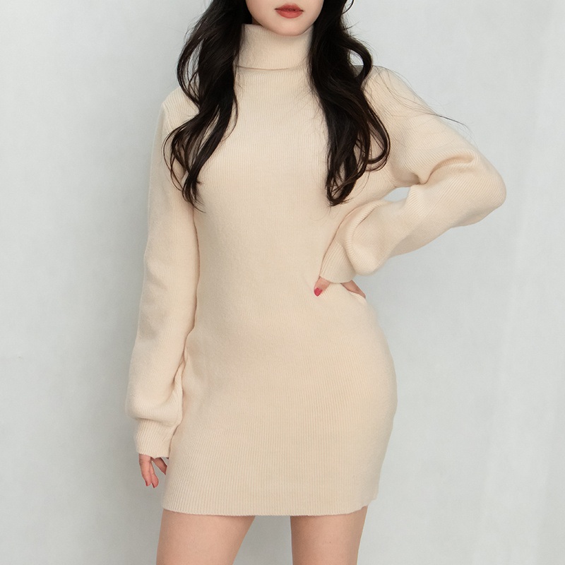 Winter Thick High-Neck Sweater Dress Pullover Sweater – Knit Sweater and Pullover Sweater price