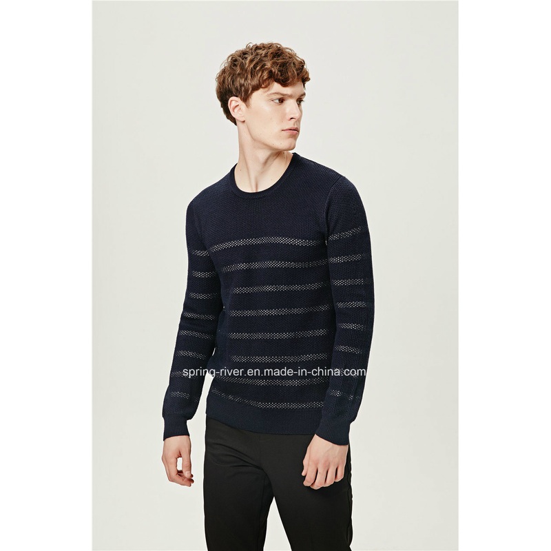 Wool Blend Round Neck Striped Knitting Men Sweater – Sweater and Man Sweater price