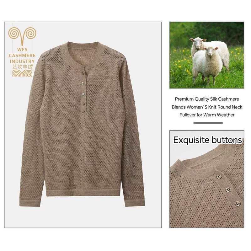 2025 New Autumn Women Basic Cashmere Round Neck Pullover Sweater Women 85%Silk15%Cashmere Sweater – Silk Blends Cashmere and Natural Yarns price