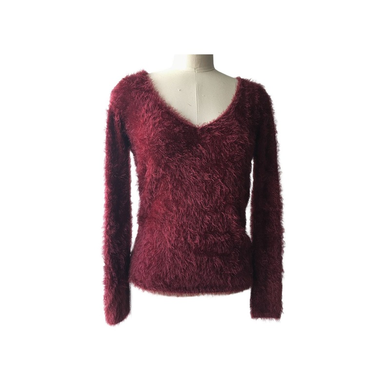 90%Nylon 10%Lurex Long Feather Yarn Ladies Knit Sweater – Clothing and Knit price
